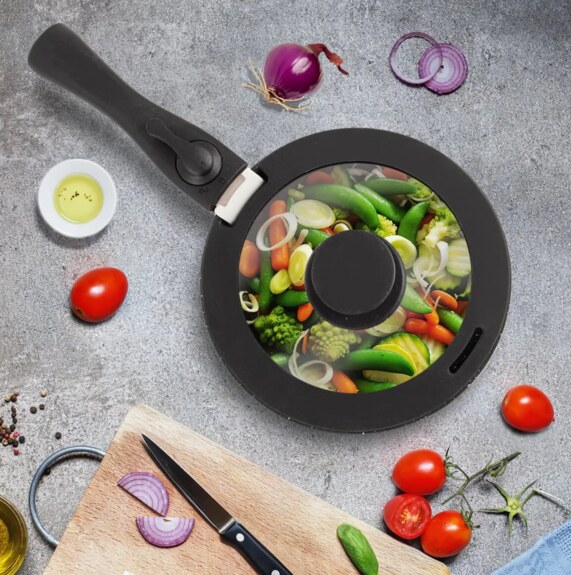 Poklice borosil. sklo/silikon GRANDE COMBI pr. 17 cm