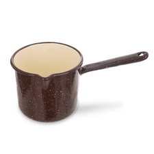 Hrnek smalt BROWN 1,2 l, pr. 12 cm rukojeť