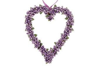 Srdíčko na zavěšení s bobulemi PRZ3309-LILA