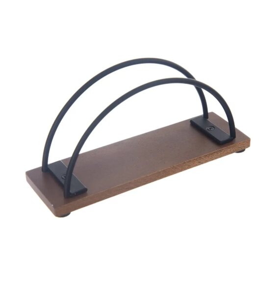 Stojan na ubrousky kov/akácie RADKA