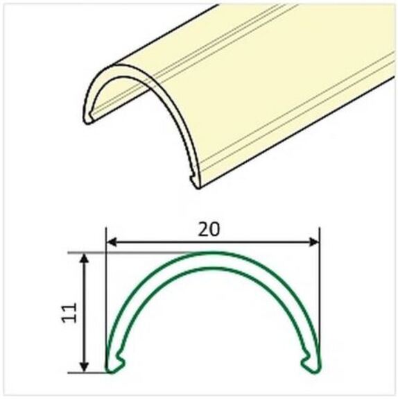 Difuzor WIRELI D PŮLKULATÝ OPÁL, 2m (metráž)