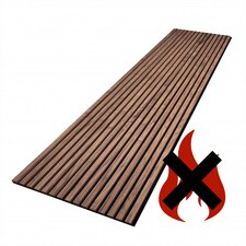 Dekorační obkladový SLAT panel akustic Ořech Protipožární