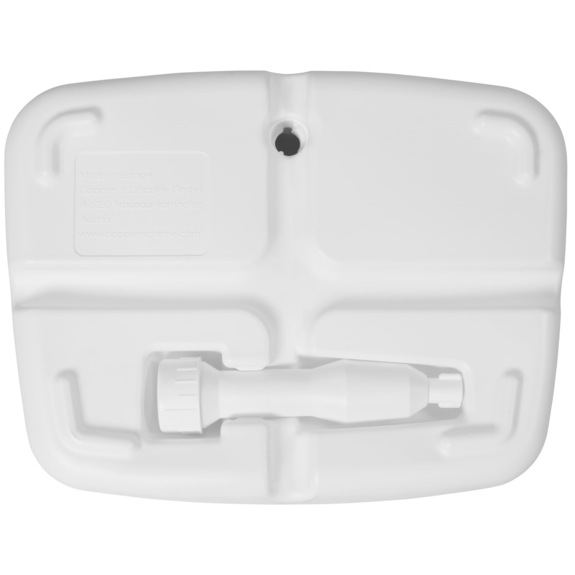 Stojan pro balkónové slunečníky 17 l - bílý plast