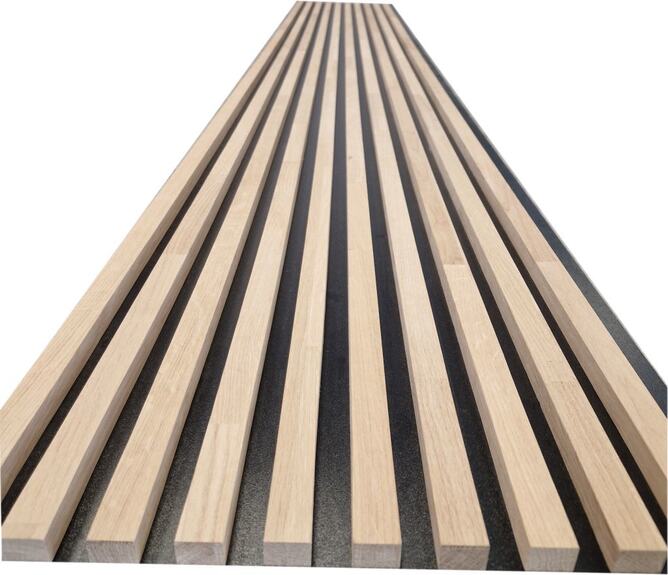 Lamelový SLAT panel masiv dub Masolo 22-18 černý nosič