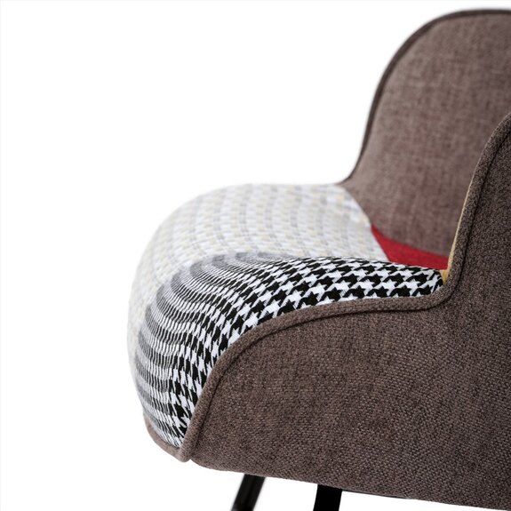Křeslo houpací AK-374 PW2 potah patchwork látka
