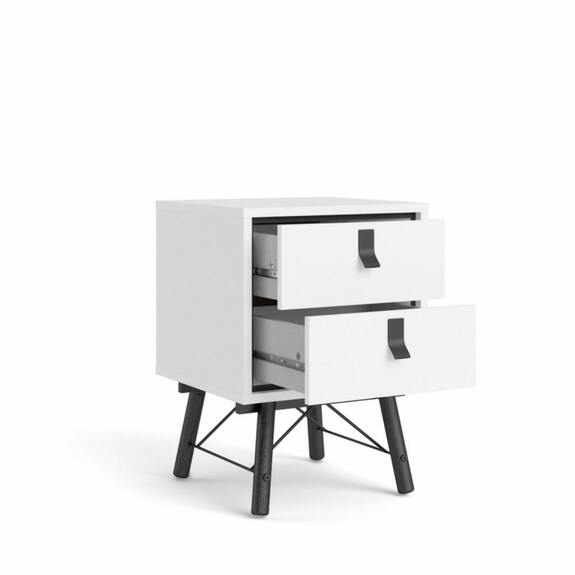 Noční stolek Rain bílý MAT