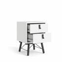 Noční stolek Rain bílý MAT