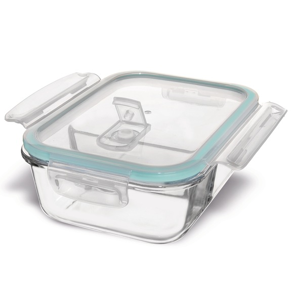 Miska zapékací dělená borosil. sklo/UH víko+ventil 20x15x7 cm
