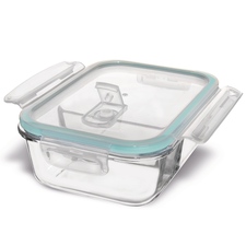 Miska zapékací dělená borosil. sklo/UH víko+ventil 20x15x7 cm