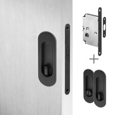 Mušle OV WC + zámek zadl. posuv WC černý lak