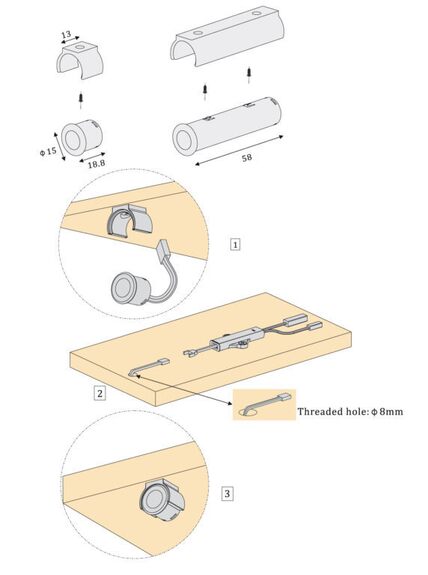 Spínač IR dveřní typ J- 2 senzory