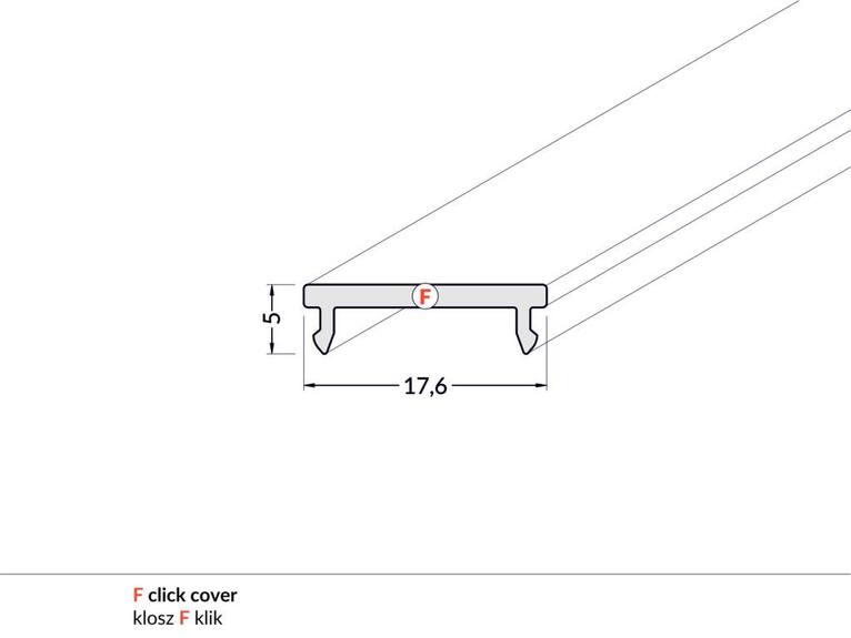 Difuzor WIRELI F KLIP ČIRÝ, 3m (metráž)
