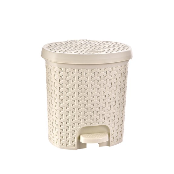 Koš odp. UH s pedálem RATAN 5,5 l krémová