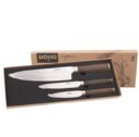 Nůž kuchyňský nerez WOODEN sada 3 ks