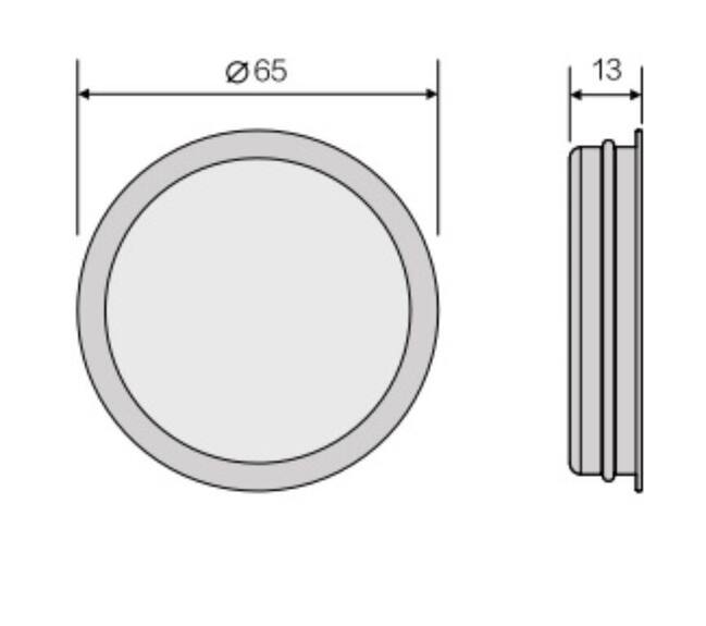 LED svítidlo JUNO 1,8W 100lm 65x13mm bílá studená