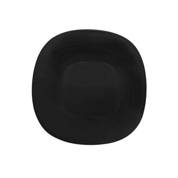 Talíř opál. sklo dezertní LUNA black 20x20 cm