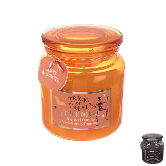 Svíčka vosk/sklo vonná Halloween 350 g mix