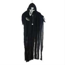 Halloween černý závěsný duch s LED X5893