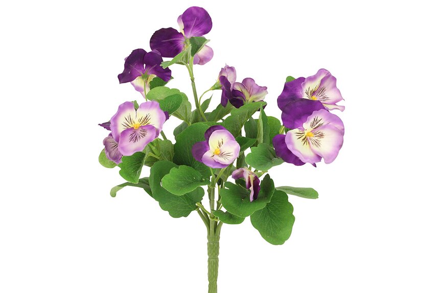 Květina umělá. Maceška, barva lila