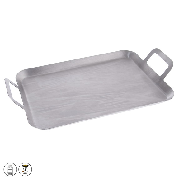 Plech grilovací nerez 43x25x5 cm