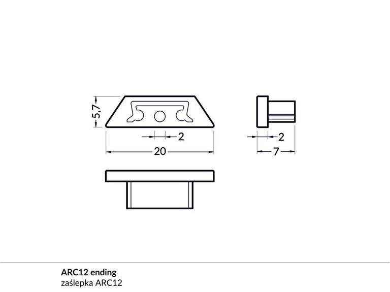Koncovka WIRELI ARC12 černá, pár