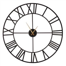 Hodiny nástěnné kovové, černá barva