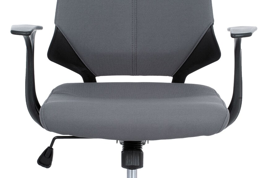 Juniorská kancelářská židle KA-R204 BLUE-modrá látka, černý PP, houpací mechanismus