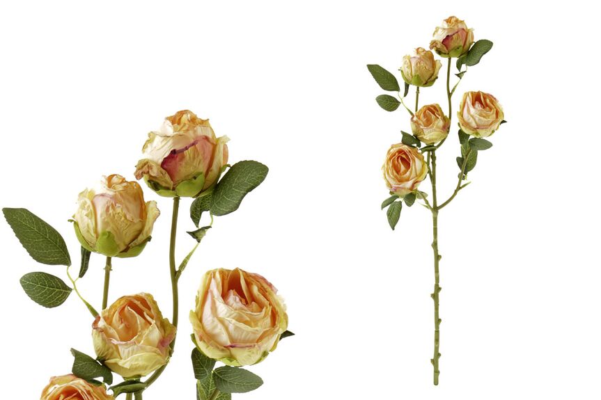 Růže, umělá květina, barva žlutá KUM3331-YEL