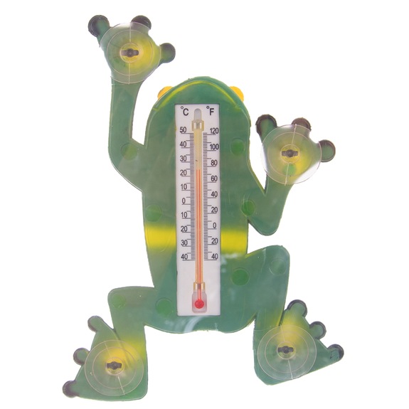 Teploměr venkovní na okno žába 23,5 cm