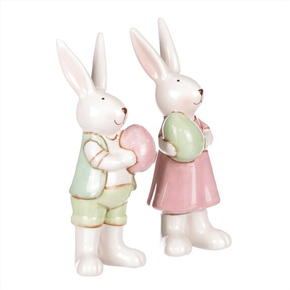 Zajíc a zaječice z keramiky ALA878 mix 4 druhů.