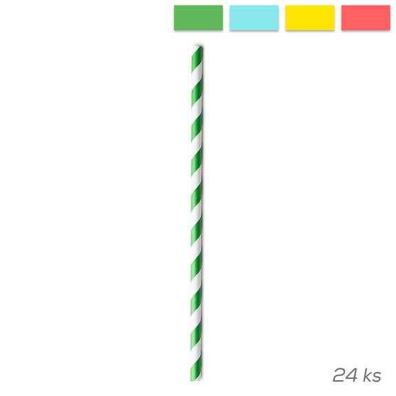 Brčko papír nápojové 24 ks 19,5 cm mix