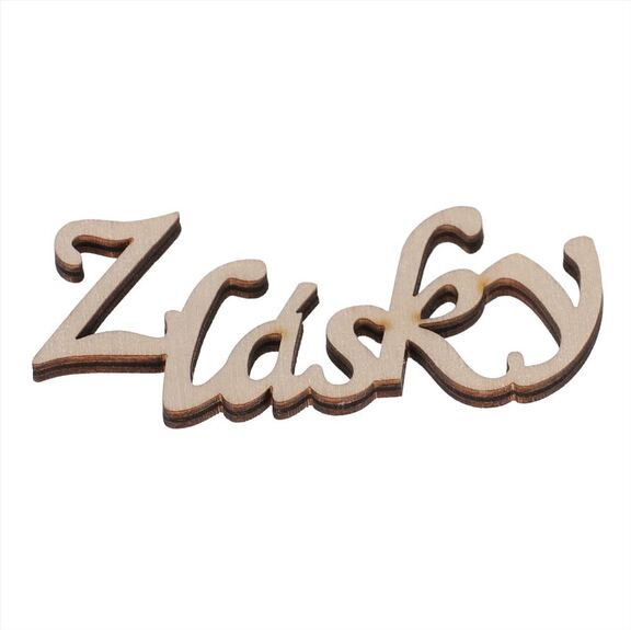 Cedulka "Z lásky", barva přírodní. V sáčku 12ks,