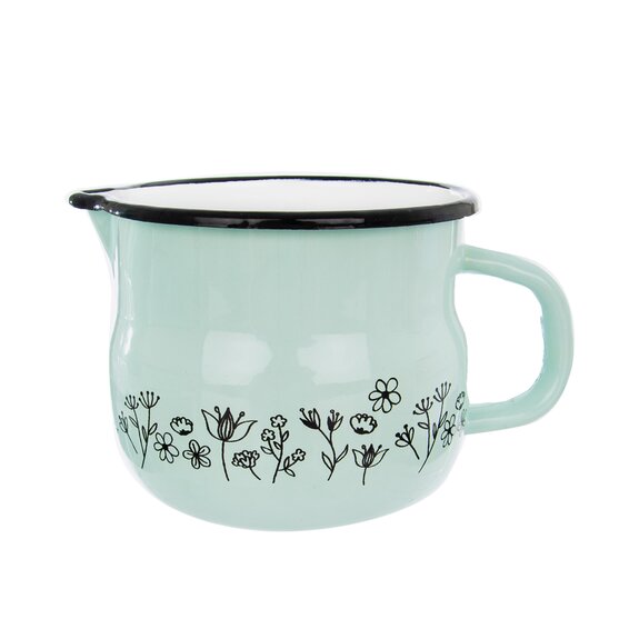 Hrnek smalt LOUKA Belly 1,2 l, pr. 12 cm zelená