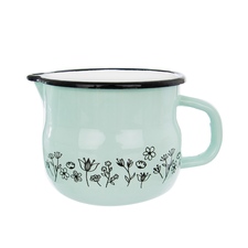 Hrnek smalt LOUKA Belly 1,2 l, pr. 12 cm zelená