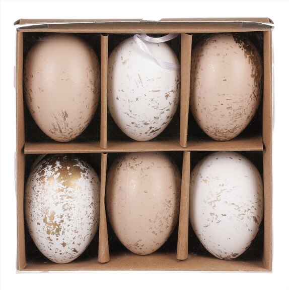 Vajíčko plastové, zlatě zdobené VEL7005