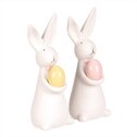 Zajíc s vajíčkem - porcelán, menší, mix 2 druhů, cena za 1 ks