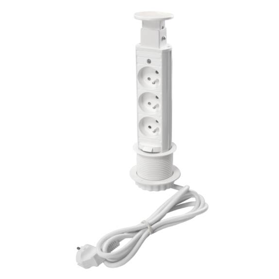Zásuvka SLIM 3 x 230 V AC (16 A) bílá