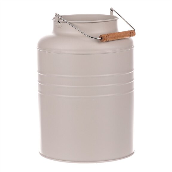 Váza kovová, šedivé barva.