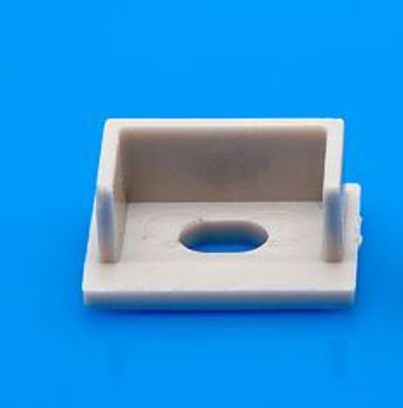 Koncovka WIRELI STRIPED šedá s otvorem, ks