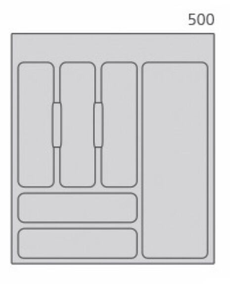 Rozdělovník plastový do zásuvky M50 436x482mm, šedý