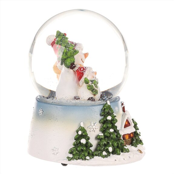 Sněžítko se sněhuláky - polyresin, zdobené zimními motivy