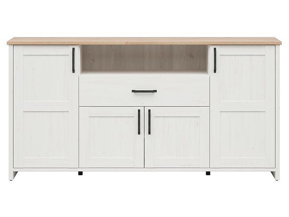 Komoda LOKSA KOM4D1S borovice bílá anderson