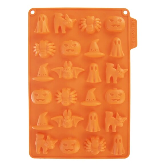 Forma silikon čokoláda Halloween 24 oranžová