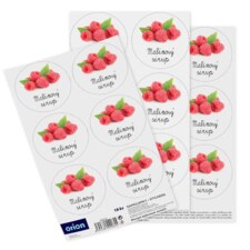 Samolepky na láhve Malinový sirup 18 CZ