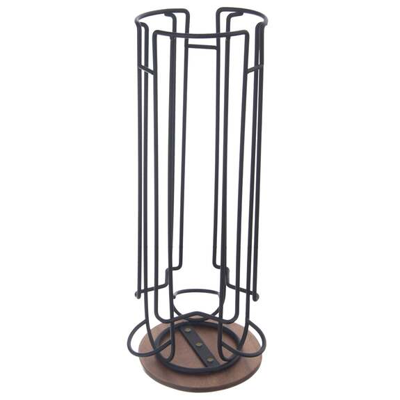 Stojan kov/akácie káv. kapsle 18 ks RADKA otočný