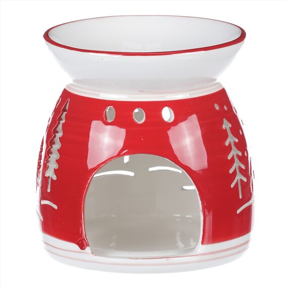 Aroma lampa, vánoční motiv, keramika.