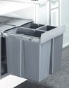 Výsuvný odpadkový 3-koš Komfort + set pro úchyt dvířek, 1x34 l + 2x17 l, K60