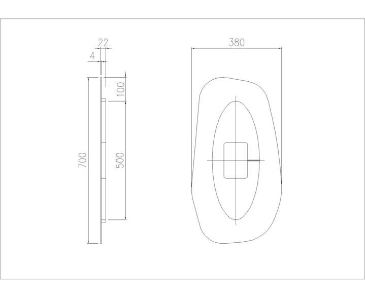 Zrcadlo SNAB STYLE  700x400