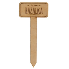 Zápich dřevo do květináče bazalka