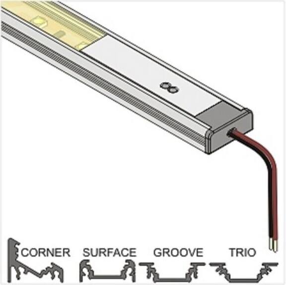 Vypínač a stmívatč do LED profilu IR typ A + kryt opal